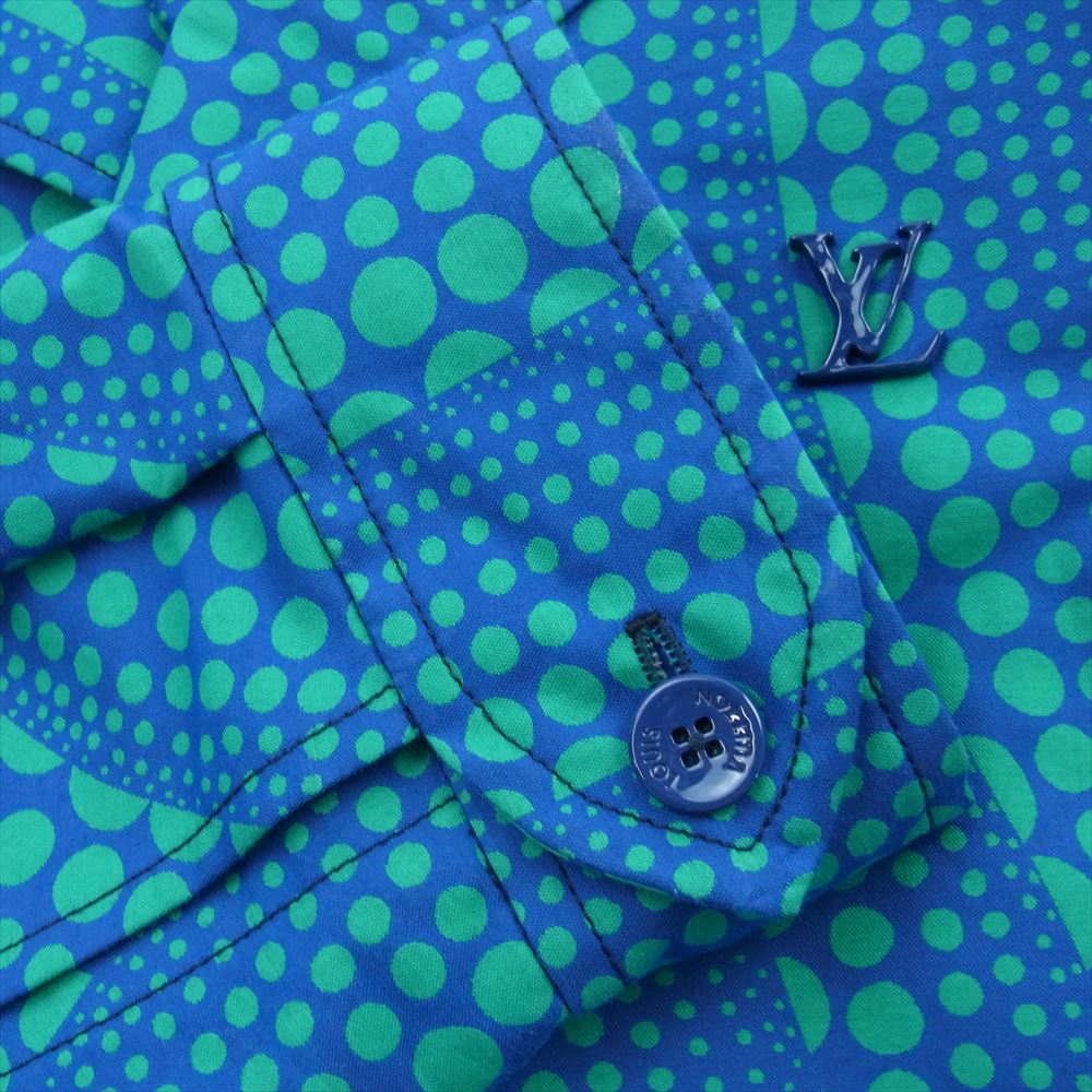 LOUIS VUITTON ルイ・ヴィトン 23SS 1AB8HS × YK 草間彌生 オールオーバー パンプキン ブルゾン ブルー系 52【美品】【中古】