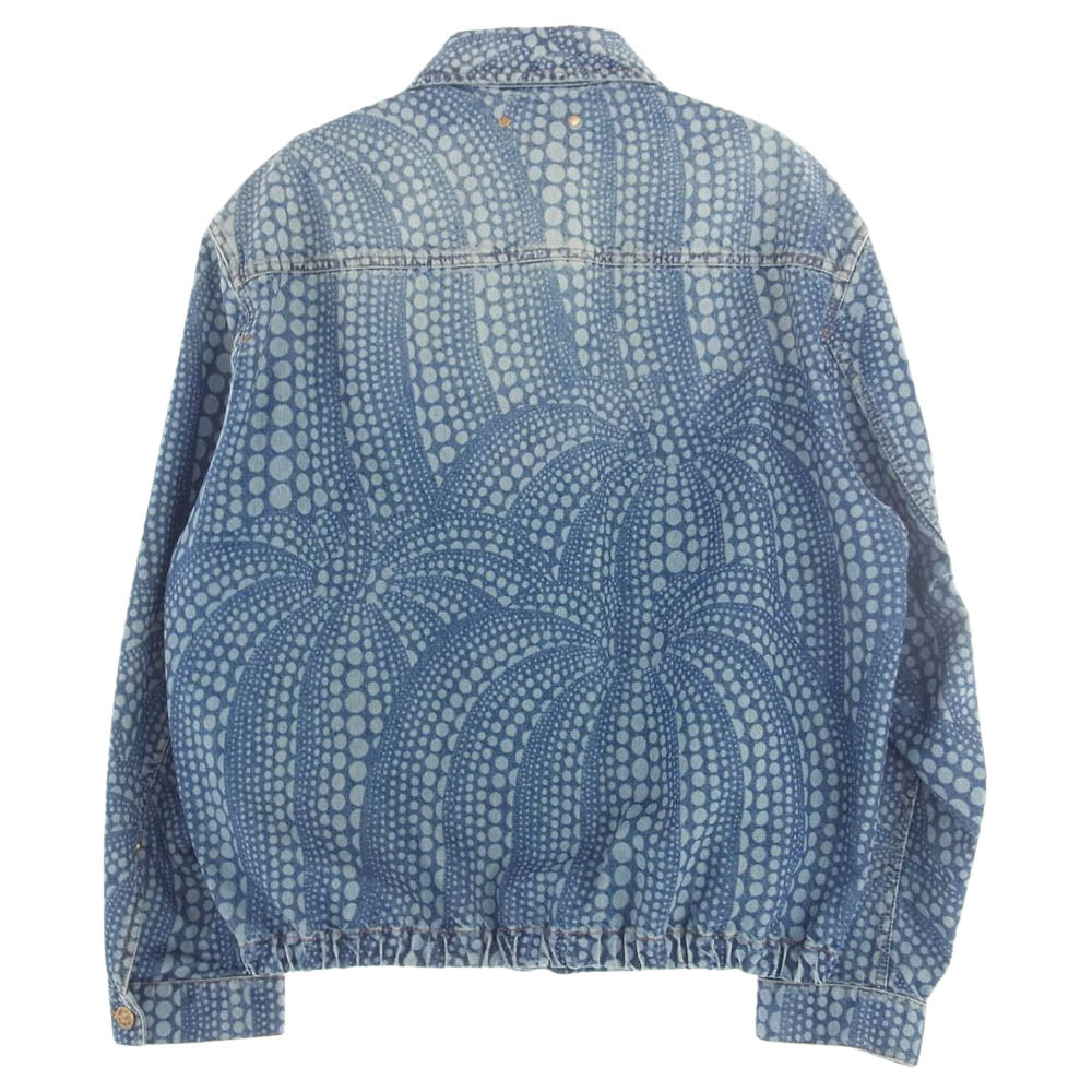 LOUIS VUITTON ルイ・ヴィトン 23SS 1AB6ON × YK 草間彌生 オールオーバー パンプキン デニム ブルゾン ジャケット インディゴブルー系 52【美品】【中古】
