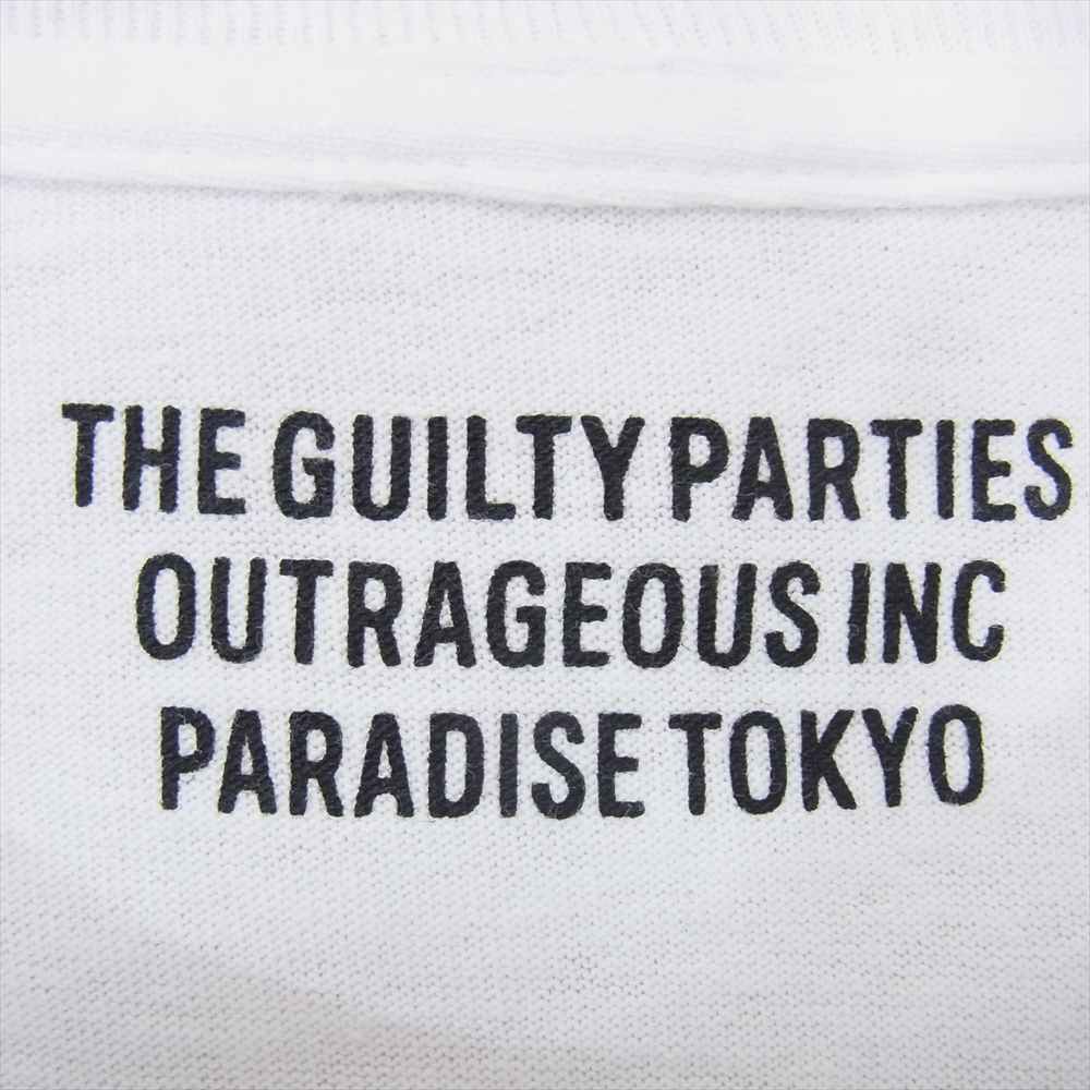 WACKO MARIA ワコマリア 袖タイガープリント 長袖 Tシャツ ホワイト系 XL【中古】