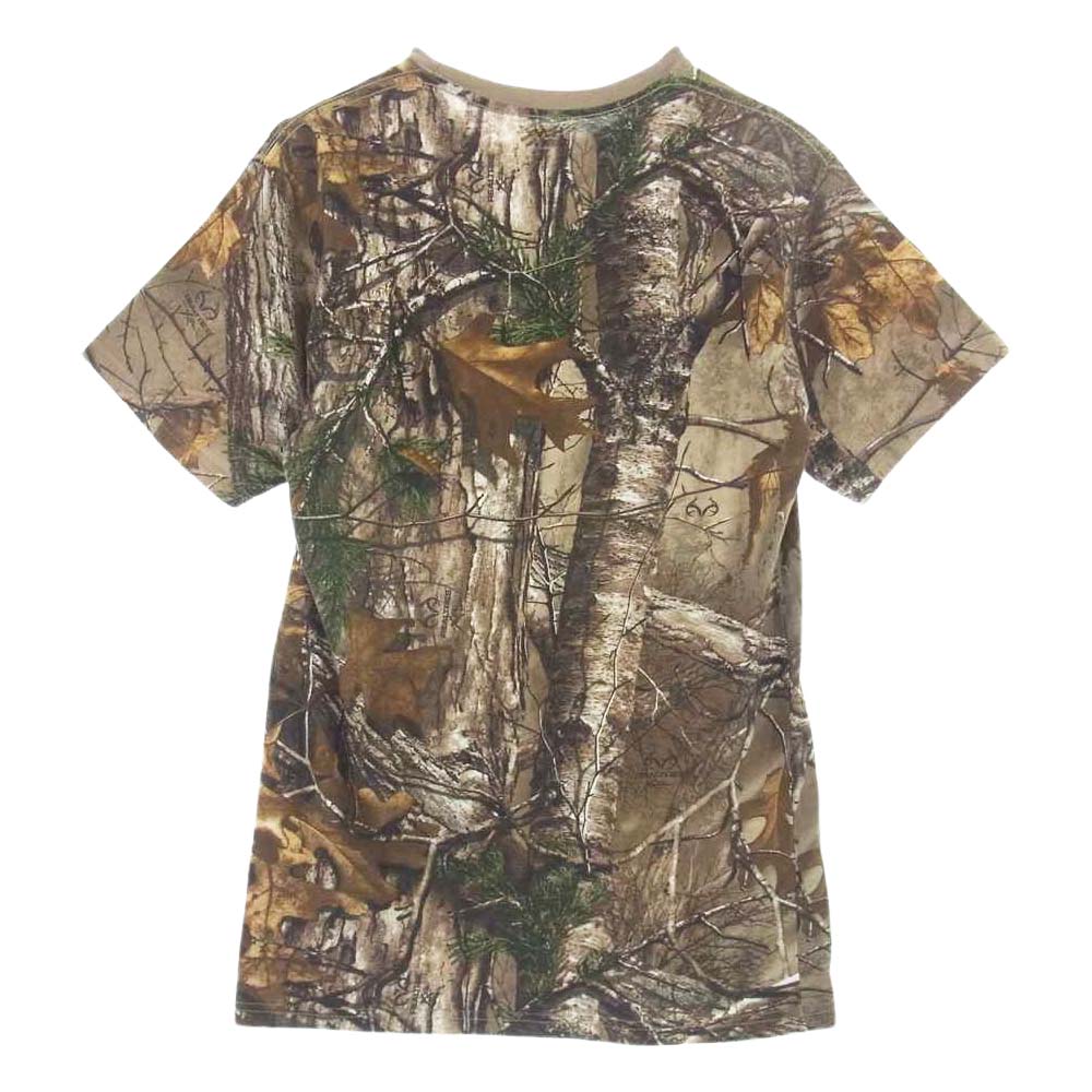 Supreme シュプリーム 17AW Hanes Realtree Tagless ヘインズ リアルツリー タグレス 半袖 Tシャツ ブラウン系 カーキ系 S【中古】