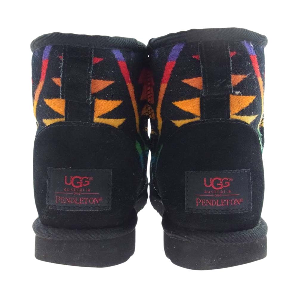 UGG アグ F19014G PENDLETON ペンドルトン スエード ショートブーツ ブラック系 26cm【中古】
