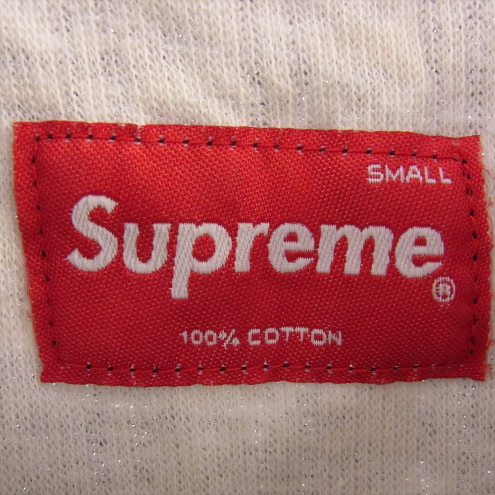 Supreme シュプリーム ピンストライプ ダブル ストライプ 長袖 Tシャツ ネイビー ダークネイビー系 ホワイト系 SMALL【中古】