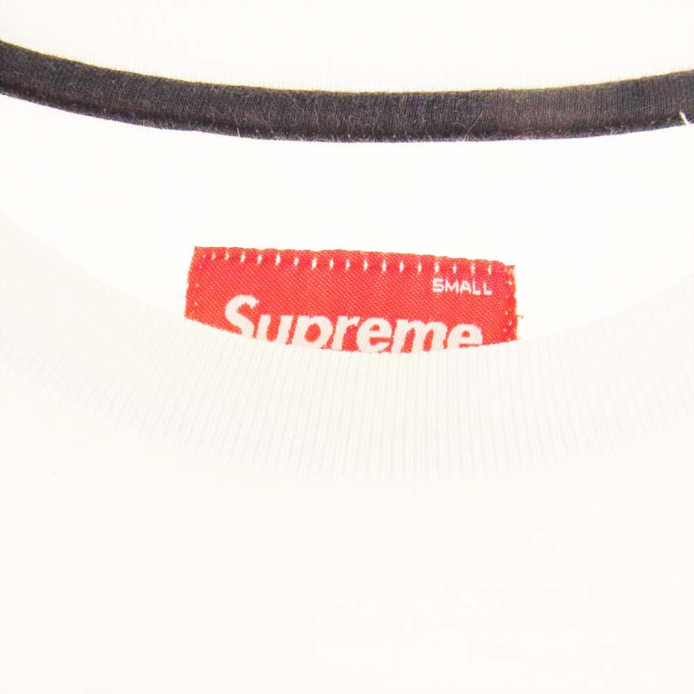 Supreme シュプリーム ピンストライプ ストライプ 長袖 Tシャツ ホワイト オフホワイト系 S【中古】