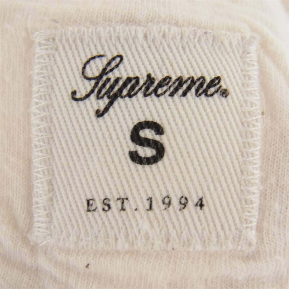 Supreme シュプリーム ピンストライプ ストライプ 長袖 Tシャツ ホワイト オフホワイト系 S【中古】