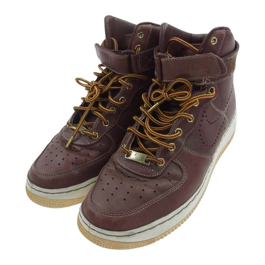 NIKE ナイキ 400895-600 AIR FORCE 1 SUPREME HI AF1 エアフォースワン サプリーム スニーカー ブラウン系 26.5cm【中古】