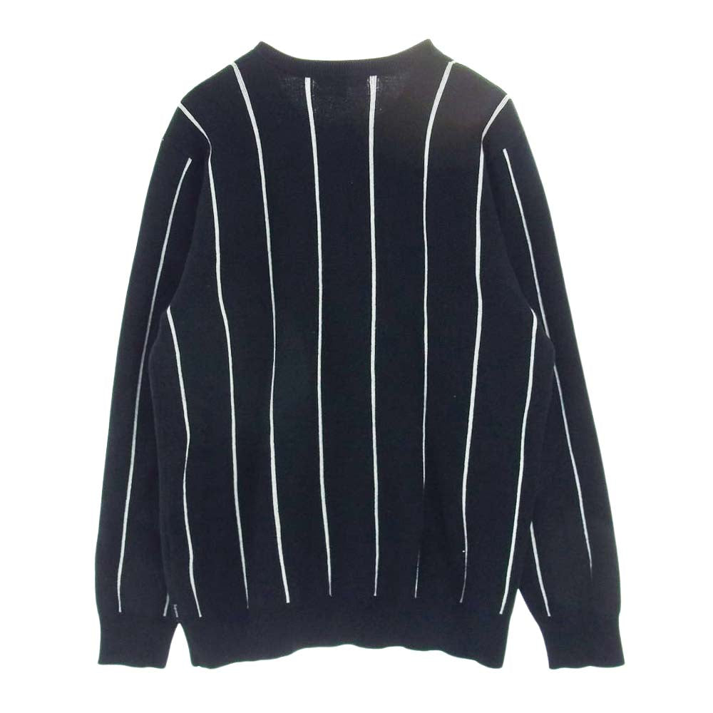 Supreme シュプリーム 13AW Wide Pinstripe Sweater ワイド ピンストライプ セーター ブラック系 M【中古】