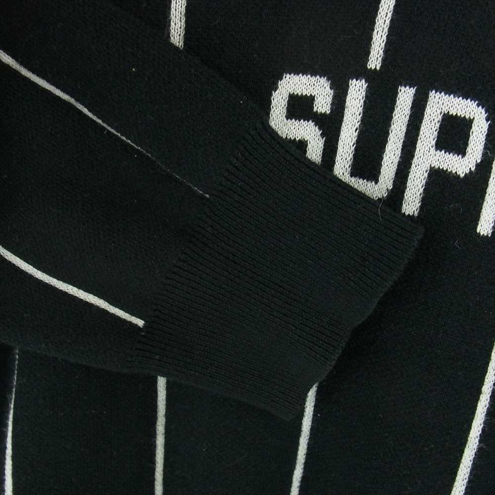 Supreme シュプリーム 13AW Wide Pinstripe Sweater ワイド ピンストライプ セーター ブラック系 M【中古】