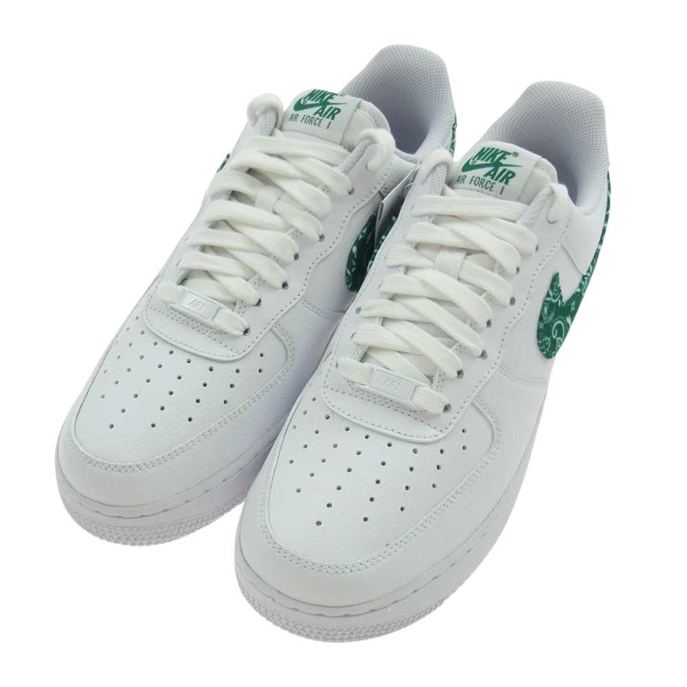 NIKE ナイキ DH4406-102 WMNS Air Force 1 AF1 Low 07 Essential Green Paisley エアフォースワン スニーカー ホワイト系 27cm【極上美品】【中古】