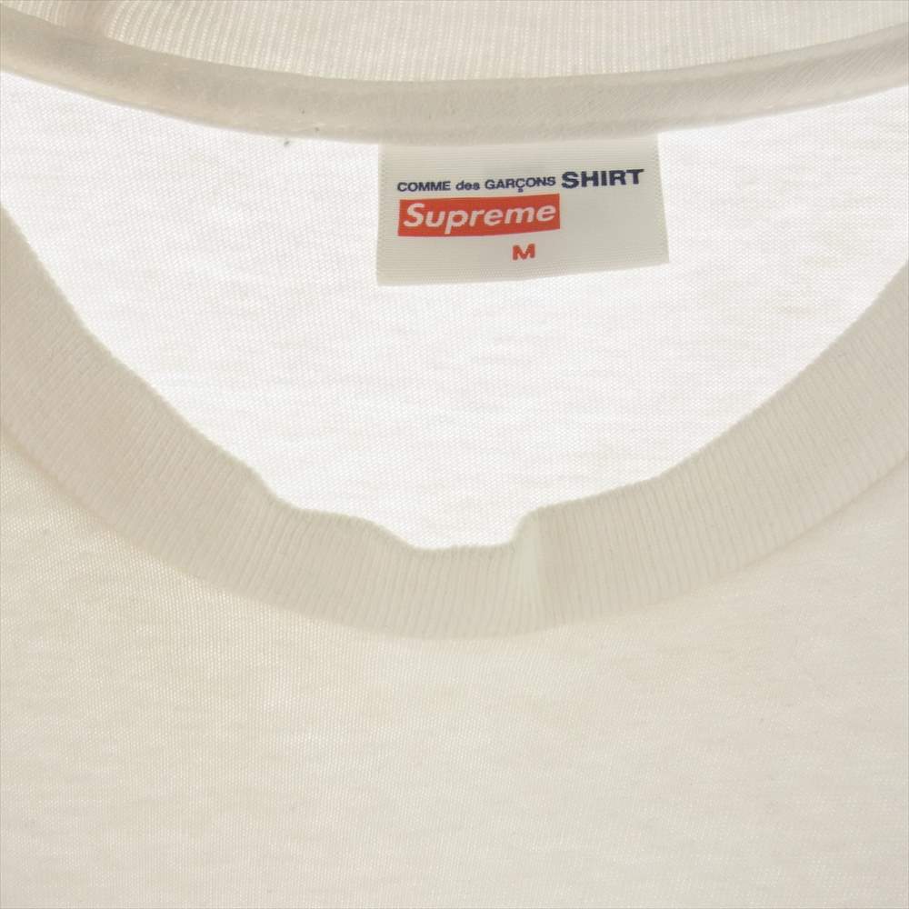 Supreme シュプリーム 17 COMME des GARCONS SHIRT Box Logo Tee ホワイト系 M【中古】