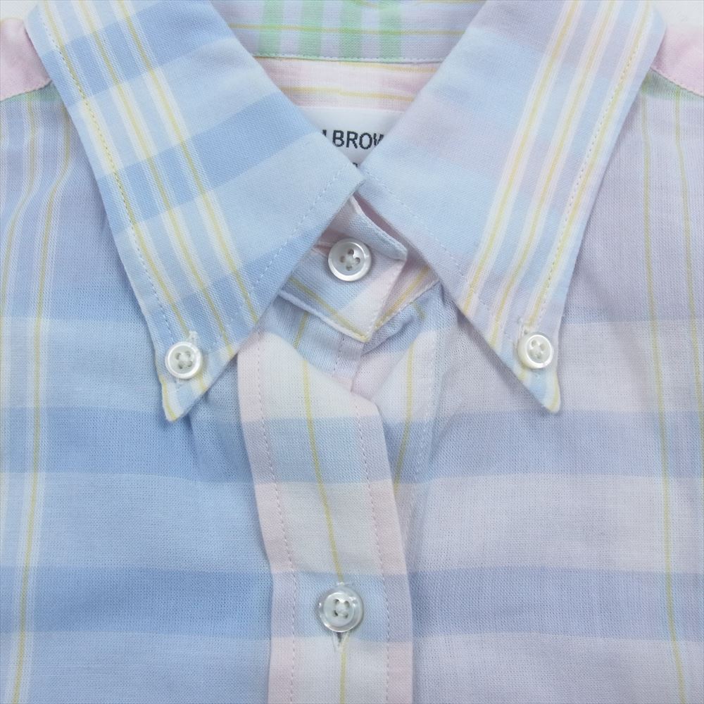 トム ブラウン ボタンダウン コットン チェック 長袖 シャツ マルチカラー系 36【中古】