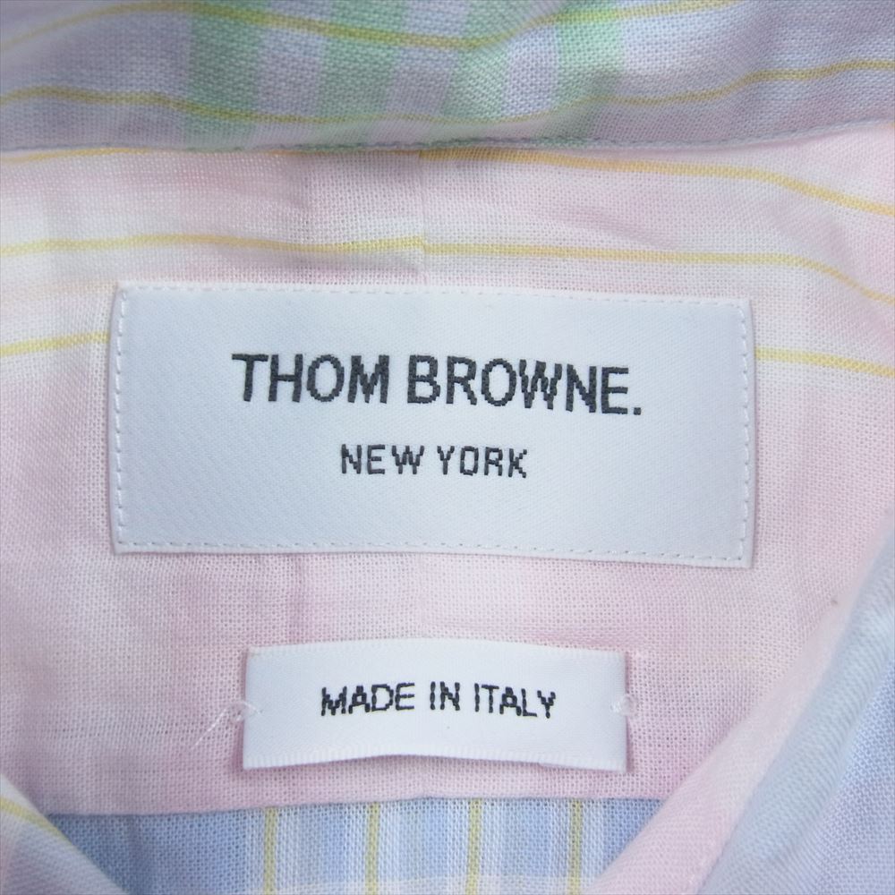 トム ブラウン ボタンダウン コットン チェック 長袖 シャツ マルチカラー系 36【中古】