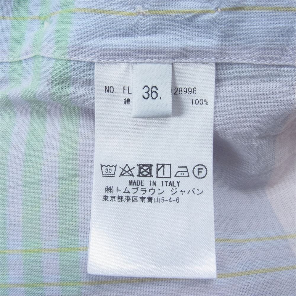 トム ブラウン ボタンダウン コットン チェック 長袖 シャツ マルチカラー系 36【中古】