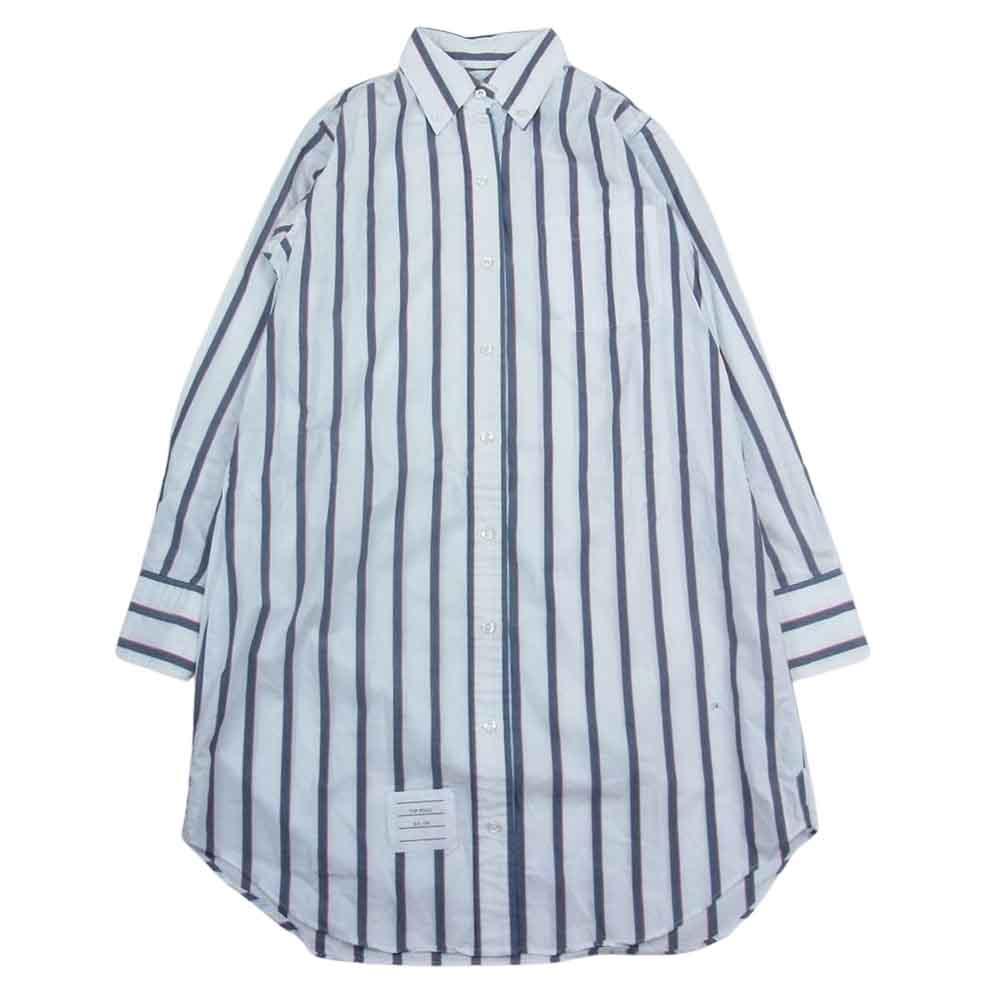 トム ブラウン ボタンダウン コットン ストライプ 長袖 シャツ ホワイト系 00【中古】