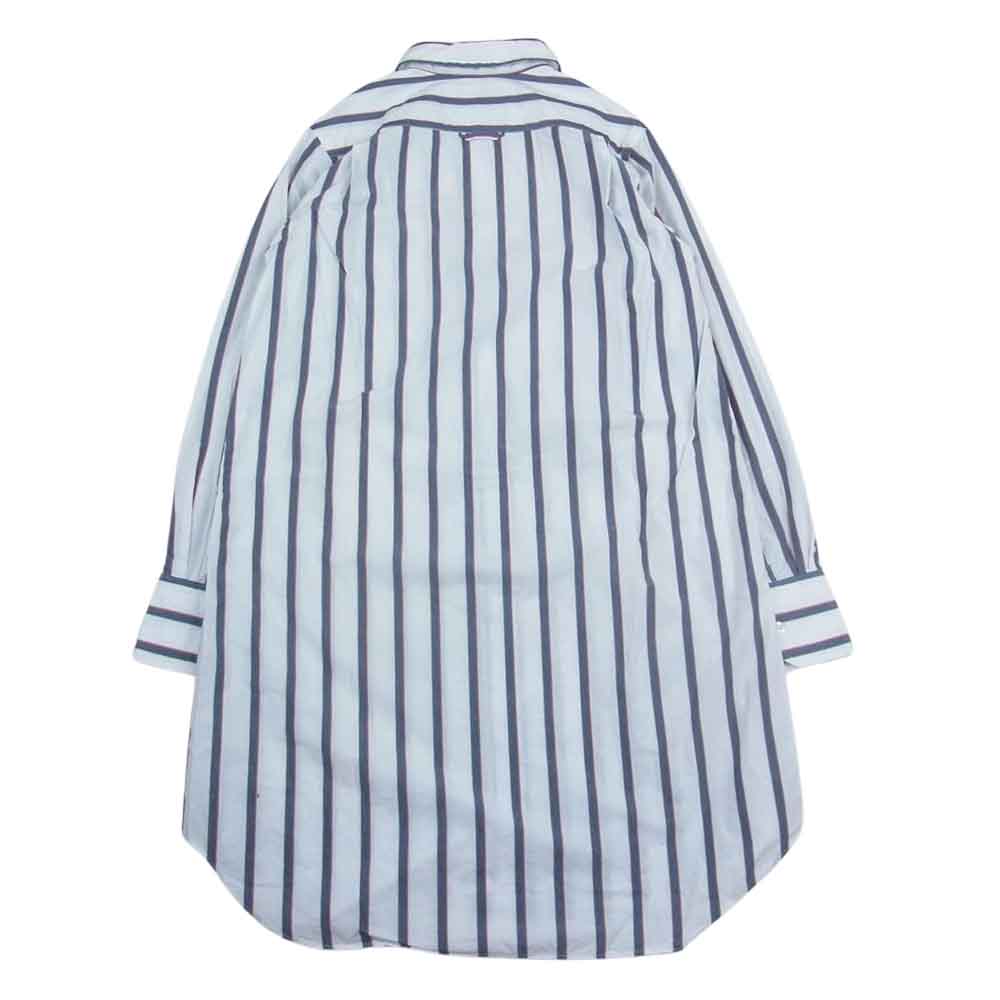 トム ブラウン ボタンダウン コットン ストライプ 長袖 シャツ ホワイト系 00【中古】