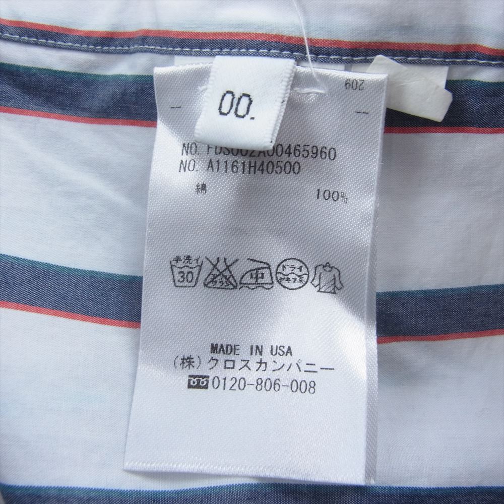 トム ブラウン ボタンダウン コットン ストライプ 長袖 シャツ ホワイト系 00【中古】