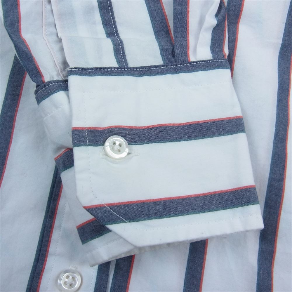 トム ブラウン ボタンダウン コットン ストライプ 長袖 シャツ ホワイト系 00【中古】