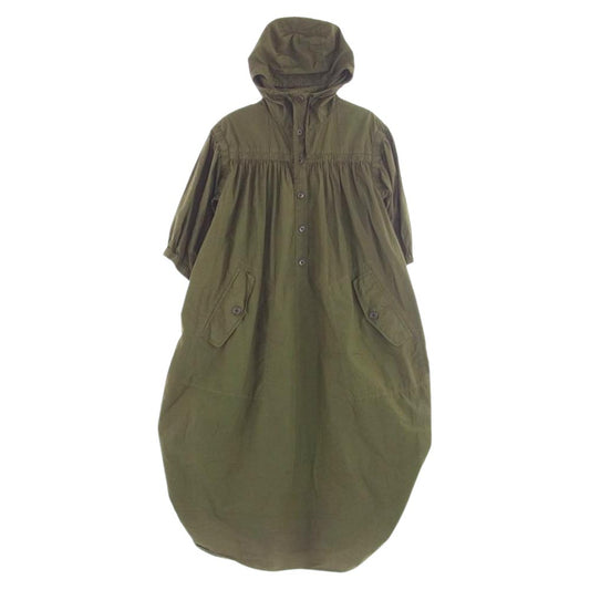 DRIES VAN NOTEN ドリスヴァンノッテン Drim Green Hooded Cotton Dress In Khaki ドリム ミリタリー ワンピース XS カーキ系 XS【中古】