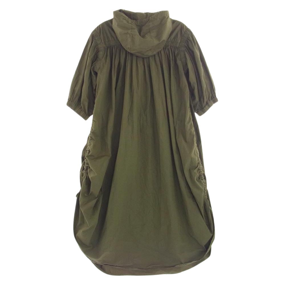 DRIES VAN NOTEN ドリスヴァンノッテン Drim Green Hooded Cotton Dress In Khaki ドリム ミリタリー ワンピース XS カーキ系 XS【中古】