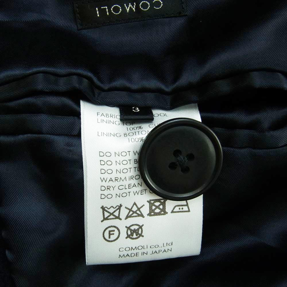 COMOLI コモリ 22AW W03-04014 WOOL MILITARY COAT NAVY ウール ミリタリー コート ネイビー ネイビー系 3【中古】