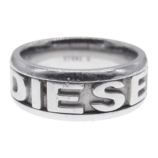 DIESEL ディーゼル ロゴ シルバー リング シルバー系 19号【中古】