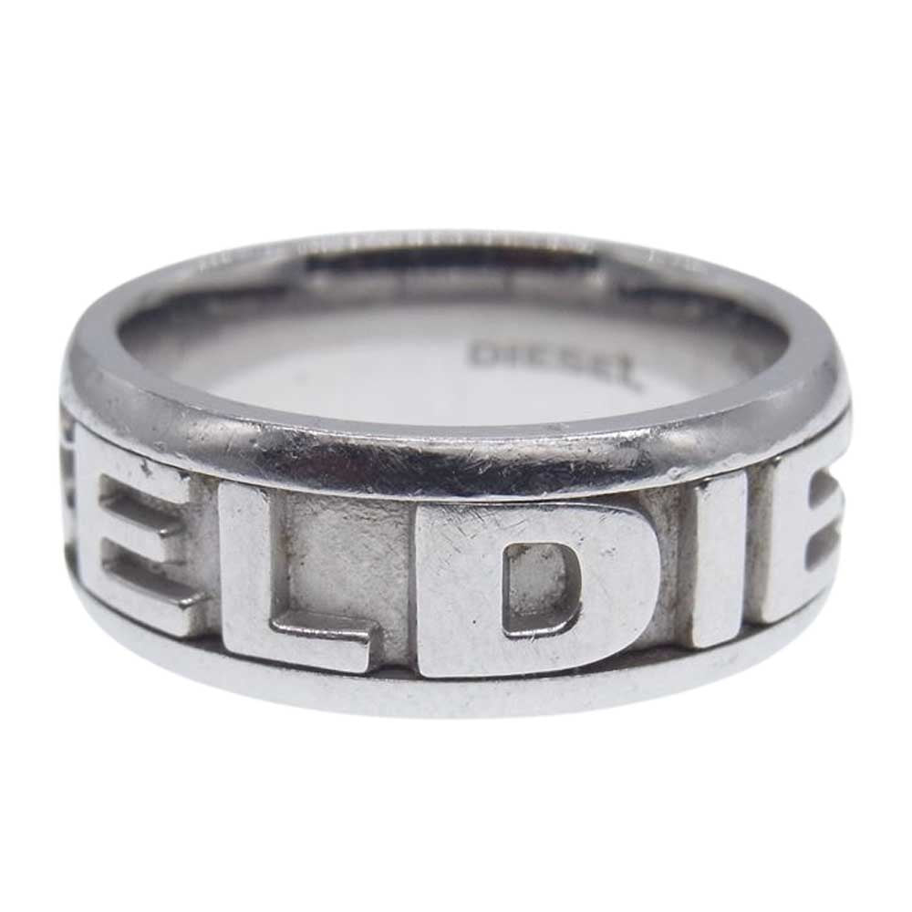 DIESEL ディーゼル ロゴ シルバー リング シルバー系 19号【中古】