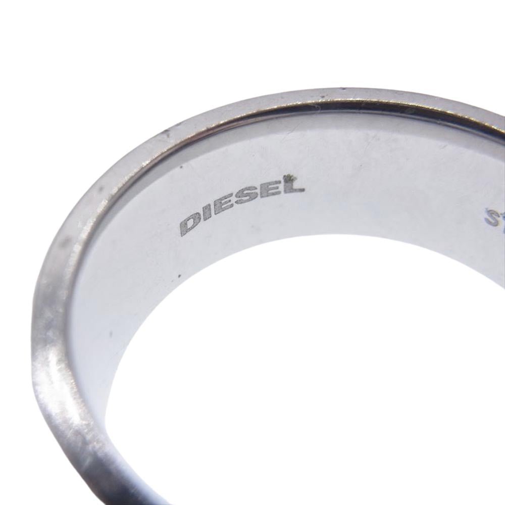 DIESEL ディーゼル ロゴ シルバー リング シルバー系 19号【中古】