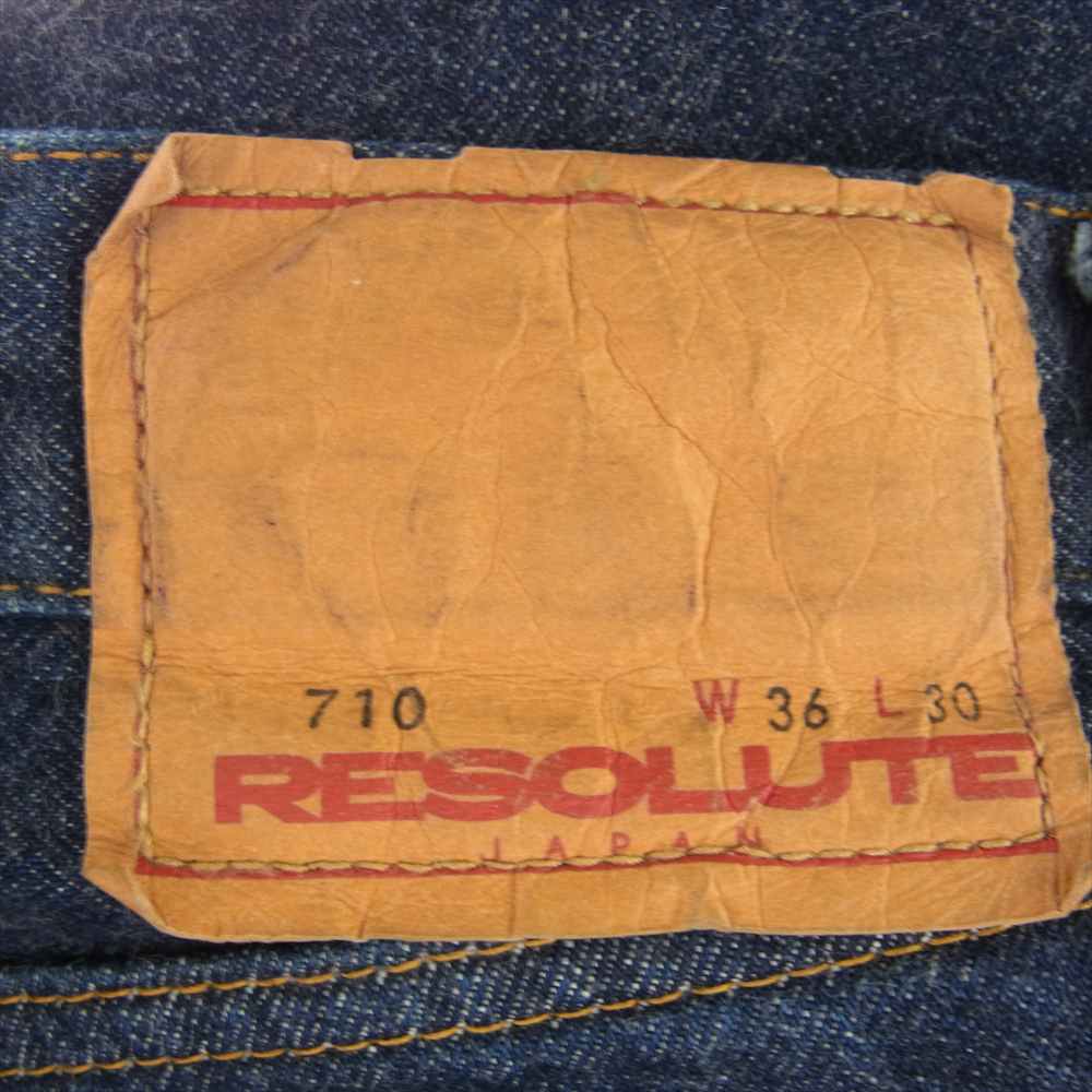 RESOLUTE リゾルト 710 デニムパンツ ジーンズ インディゴブルー系 w36【中古】