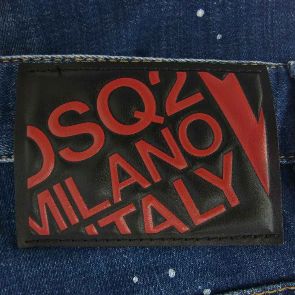 DSQUARED2 ディースクエアード 20SS S74LB0673 S30342 UNDER PATCH SKATER JEANS ダメージ ペイント加工 デニムパンツ ジーンズ インディゴブルー系 50【中古】