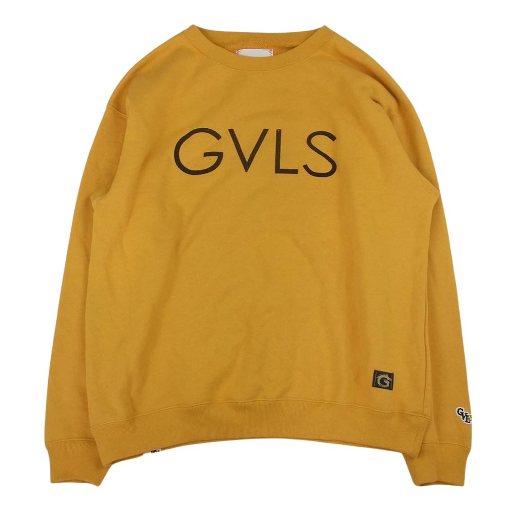 GAVIAL ガヴィル 23AW GVL-23AWT-0595 crew neck sweat “GVLS” フロッキーロゴ クルーネック スウェット トレーナー イエロー イエロー系 M【中古】
