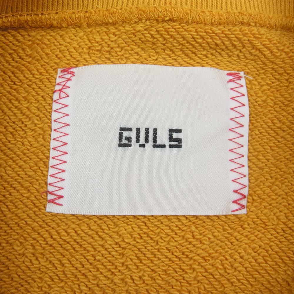 GAVIAL ガヴィル 23AW GVL-23AWT-0595 crew neck sweat “GVLS” フロッキーロゴ クルーネック スウェット トレーナー イエロー イエロー系 M【中古】
