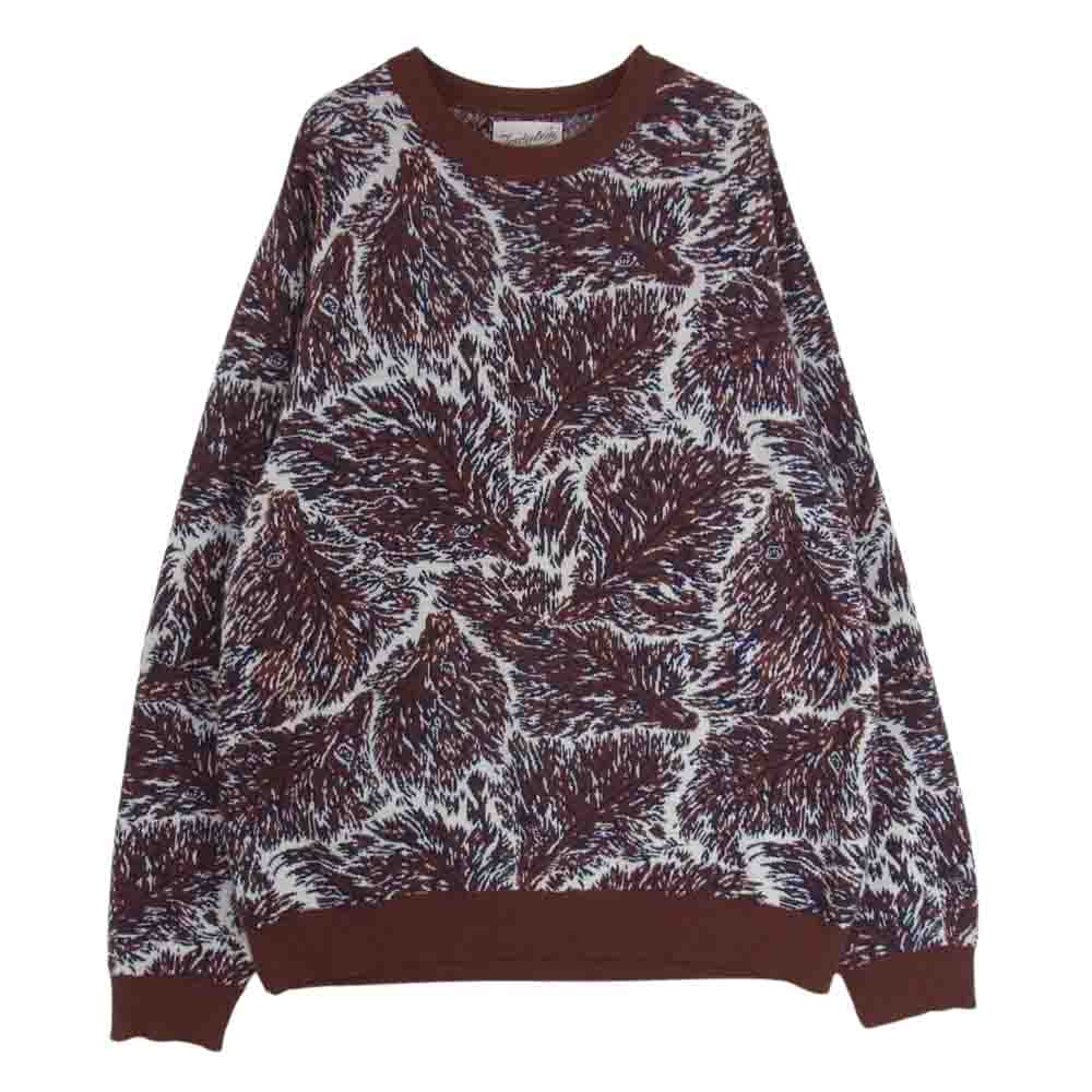 TENDERLOIN テンダーロイン T-SWEATER WOLF ウルフ ジャガード ウール ニット セーター ブラウン系 XL【中古】