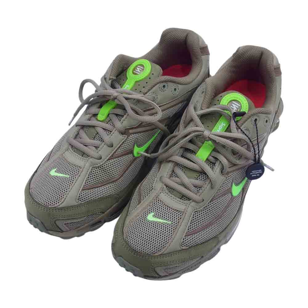 Supreme シュプリーム 22SS DN1615-200 × Nike ナイキ Shox Ride 2 Neutral Olive Electric Green Pilgrim ショックス ライド ニュートラル オリーブ エレクトリック グリーン ピルグリム スニーカー カーキ系 27.5cm【中古】