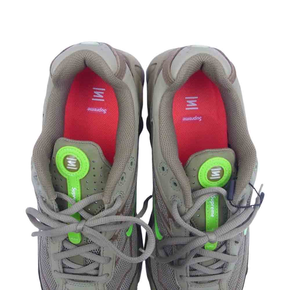 Supreme シュプリーム 22SS DN1615-200 × Nike ナイキ Shox Ride 2 Neutral Olive Electric Green Pilgrim ショックス ライド ニュートラル オリーブ エレクトリック グリーン ピルグリム スニーカー カーキ系 27.5cm【中古】