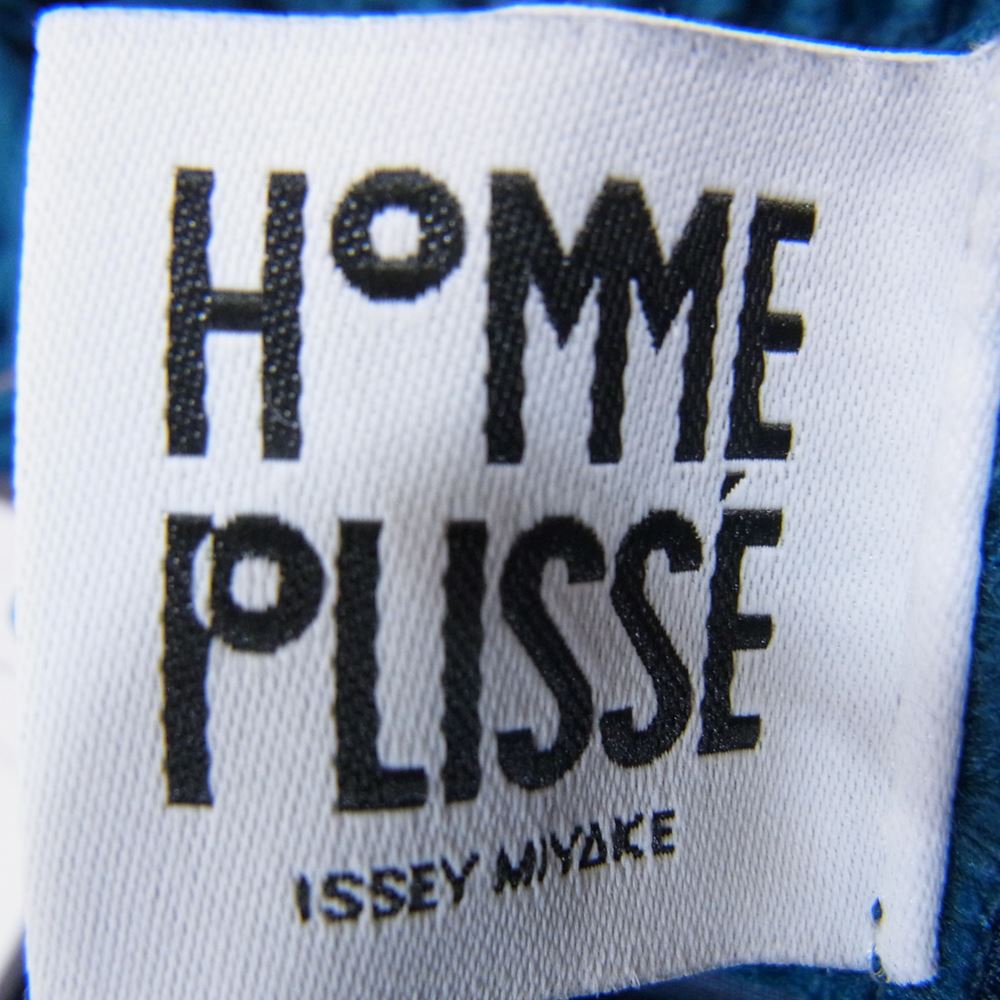 HOMME PLISSE ISSEY MIYAKE オム プリッセ イッセイミヤケ HP03JF132 PLEATS BOTTOMS プリーツ加工 ワイド フレア パンツ ブルーグリーン系 2【中古】