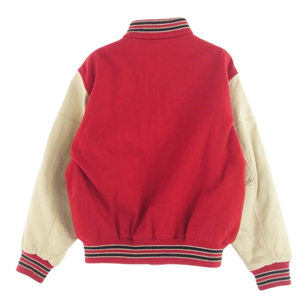 McGregor マックレガー 袖レザー スタジアム ジャケット スタジャン アワードジャケット レッド系 M【中古】