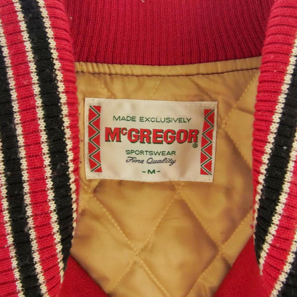McGregor マックレガー 袖レザー スタジアム ジャケット スタジャン アワードジャケット レッド系 M【中古】