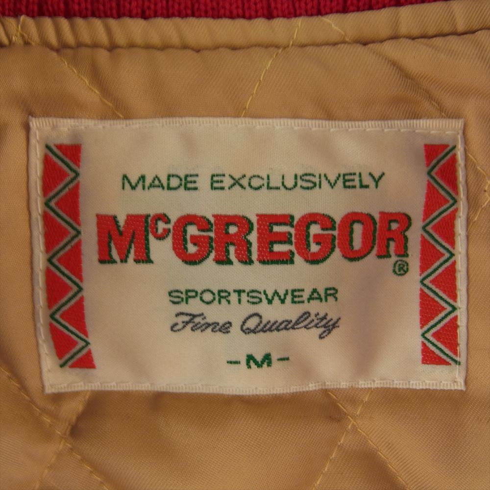 McGregor マックレガー 袖レザー スタジアム ジャケット スタジャン アワードジャケット レッド系 M【中古】