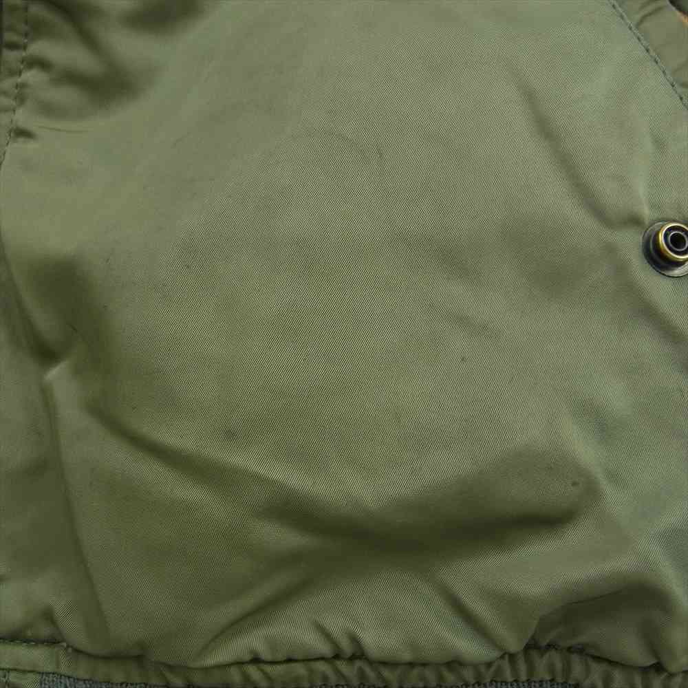 ALPHA アルファ USA製 TYPE MA-1 ミリタリー ジャケット カーキ系 オレンジ系 XL【中古】