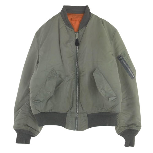 schott ショット USA製 TYPE MA-1 ミリタリー ジャケット グレー系 オレンジ系 M【中古】