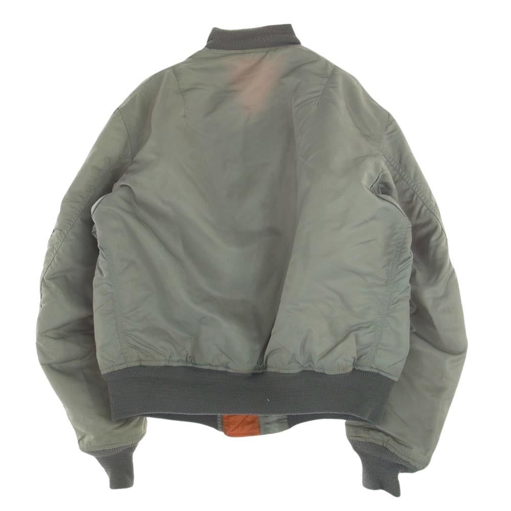 schott ショット USA製 TYPE MA-1 ミリタリー ジャケット グレー系 オレンジ系 M【中古】