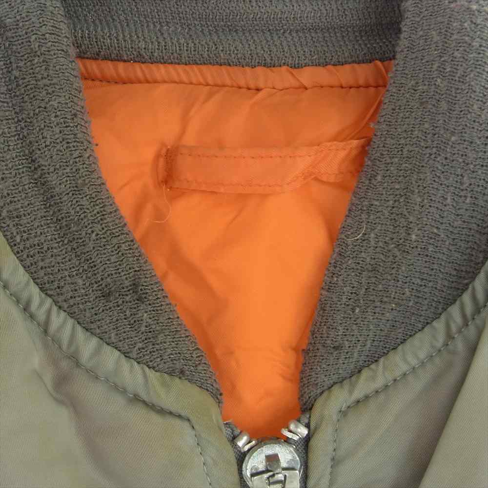 schott ショット USA製 TYPE MA-1 ミリタリー ジャケット グレー系 オレンジ系 M【中古】