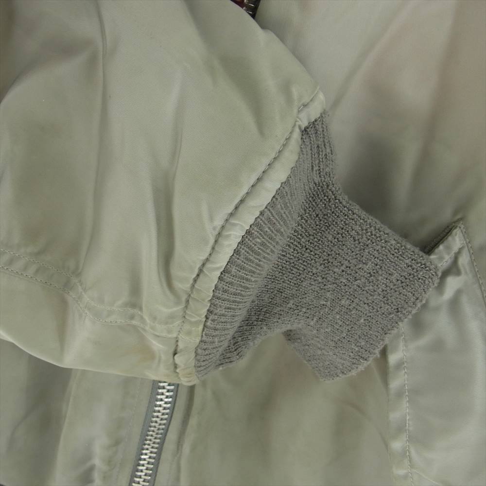 schott ショット USA製 TYPE MA-1 ミリタリー ジャケット グレー系 オレンジ系 M【中古】