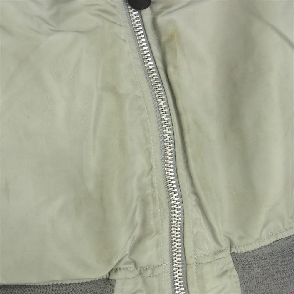 schott ショット USA製 TYPE MA-1 ミリタリー ジャケット グレー系 オレンジ系 M【中古】