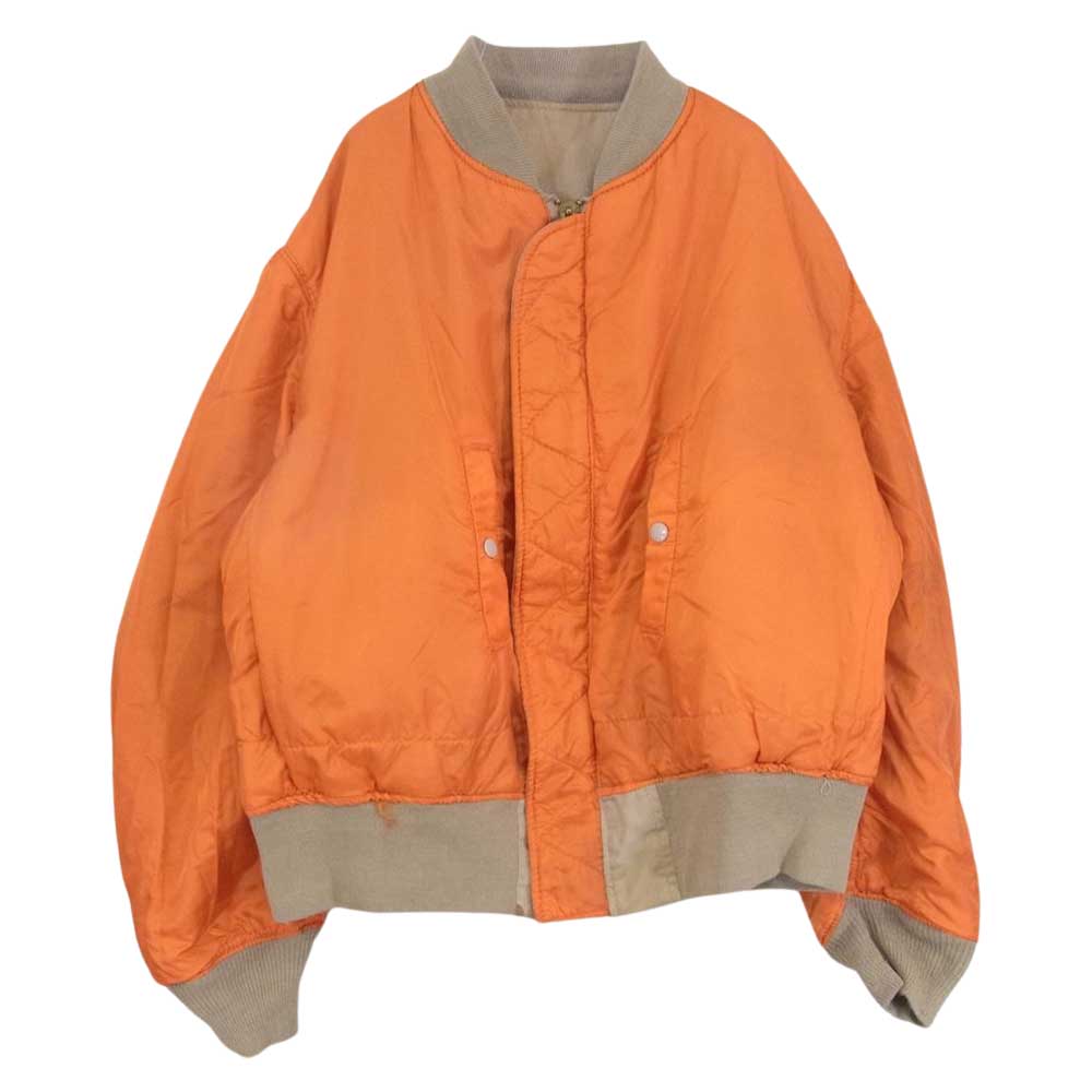 ALPHA アルファ USA製 TYPE MA-1 ミリタリー ジャケット デザートカモ ベージュ系 XL【中古】