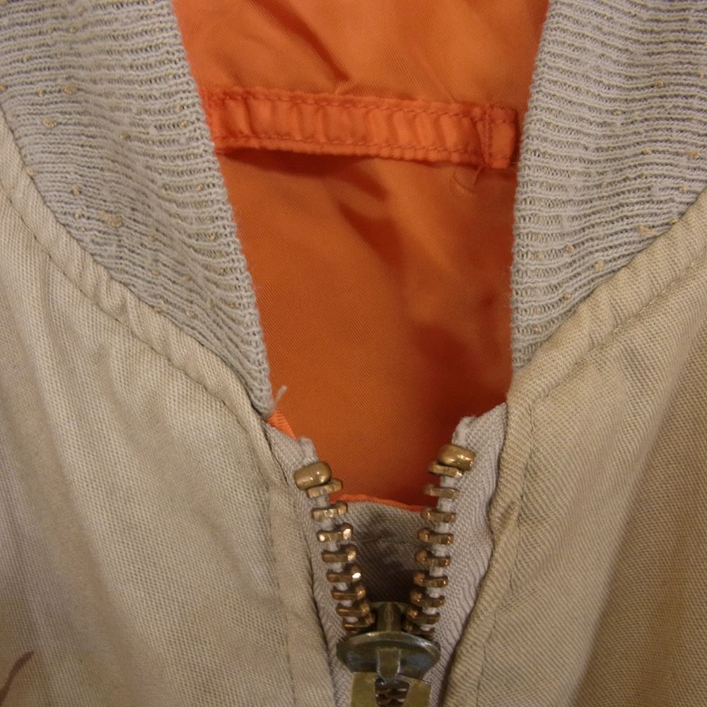 ALPHA アルファ USA製 TYPE MA-1 ミリタリー ジャケット デザートカモ ベージュ系 XL【中古】