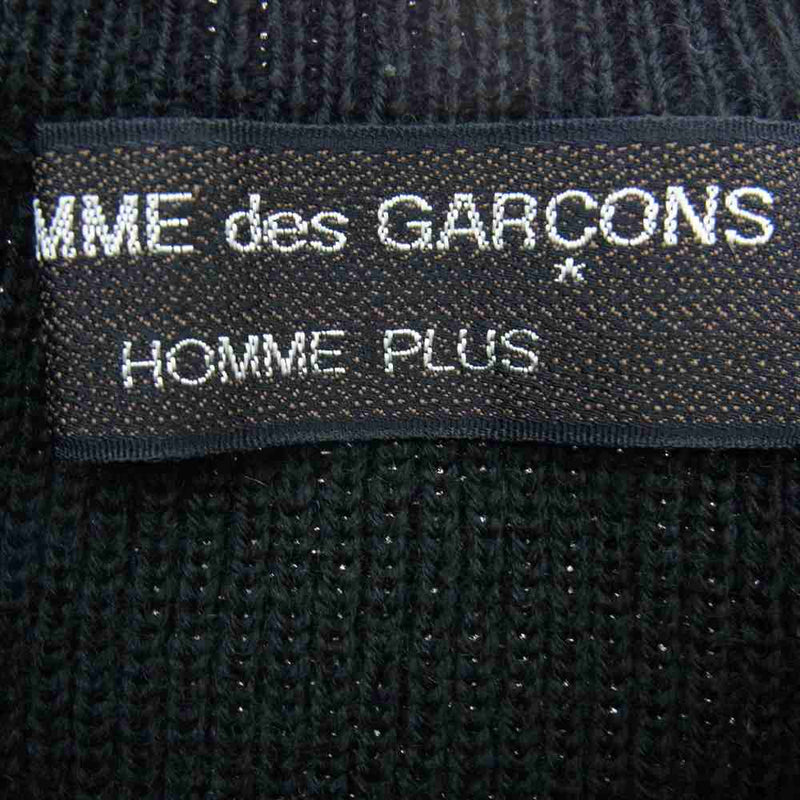 COMME des GARCONS HOMME PLUS コムデギャルソンオムプリュス PN-050150 アーカイブ レース編み デザイン ニット セーター  ブラック系【中古】