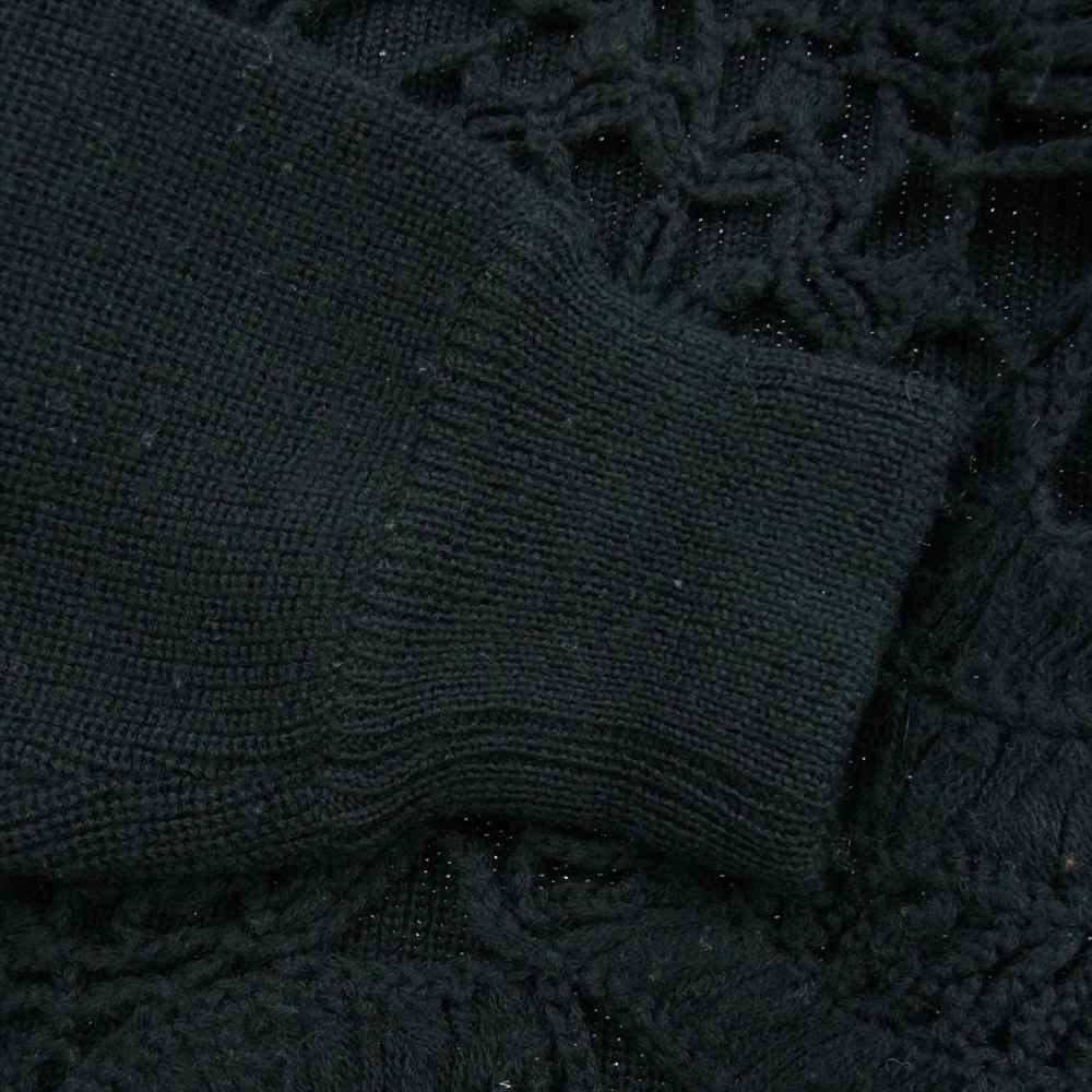 COMME des GARCONS HOMME PLUS コムデギャルソンオムプリュス PN-050150 アーカイブ レース編み デザイン ニット セーター  ブラック系【中古】