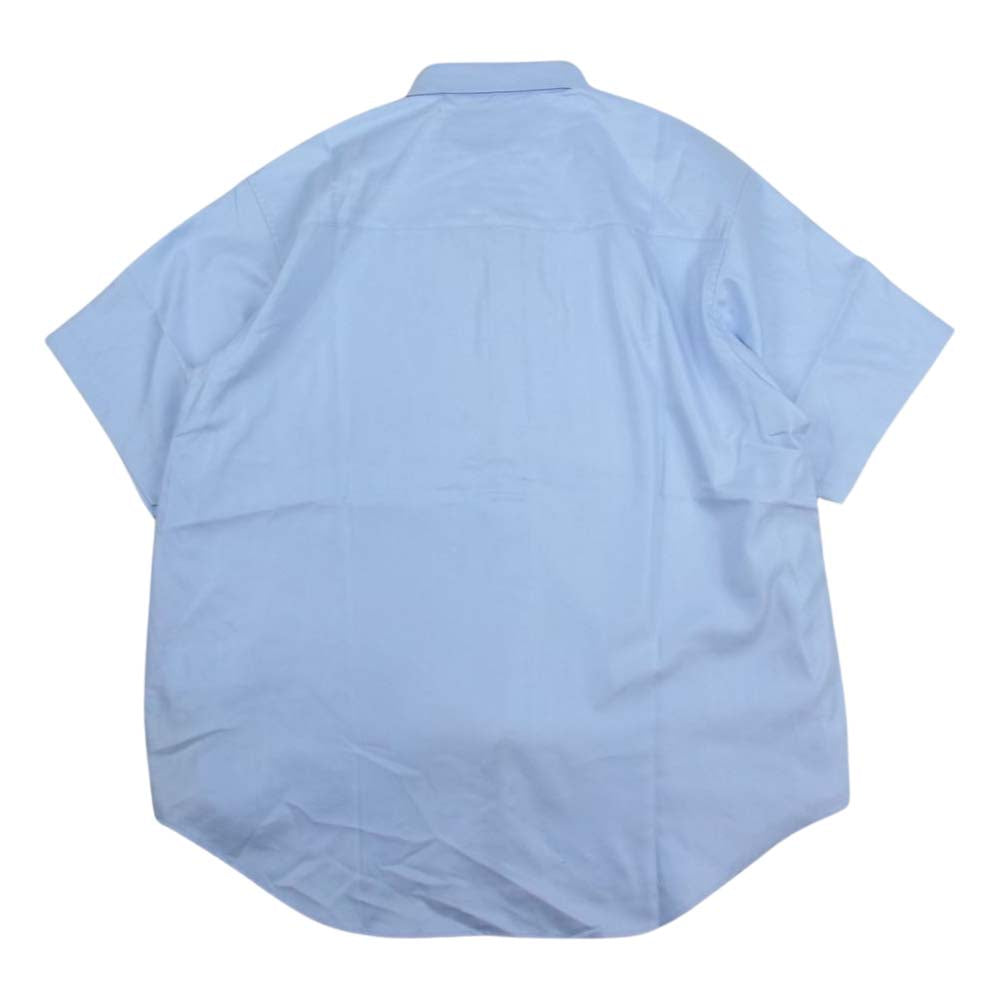 WTAPS ダブルタップス 23SS 231GWDT-SHM04 REPO 02 SS POLY HERRINGBONE ポリ ヘリンボーン 半袖 シャツ ブルー系 03【極上美品】【中古】