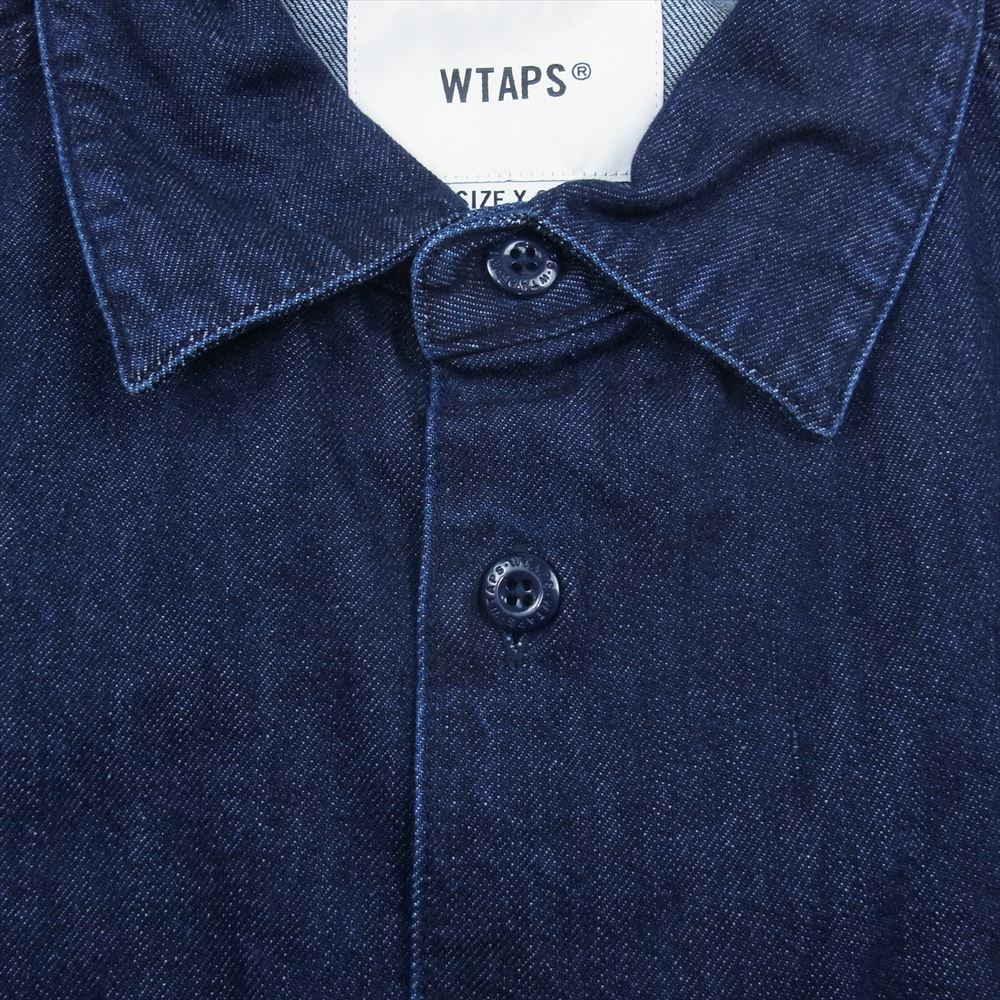 WTAPS ダブルタップス 23SS 231BRDT-SHM01 CBW LS DENIM デニム シャツ ジャケット インディゴブルー系 03【中古】