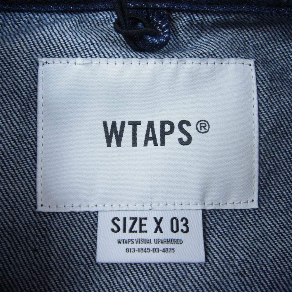 WTAPS ダブルタップス 23SS 231BRDT-SHM01 CBW LS DENIM デニム シャツ ジャケット インディゴブルー系 03【中古】